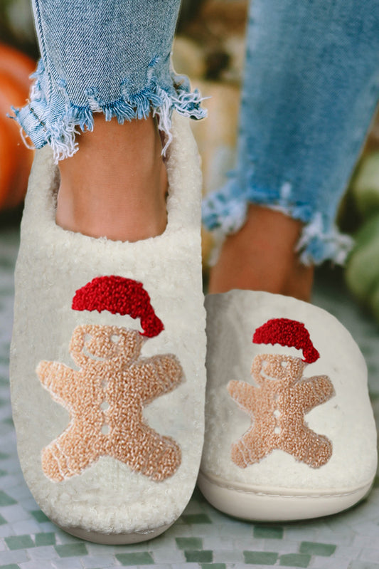 Gingerbread Man Plush Slippers