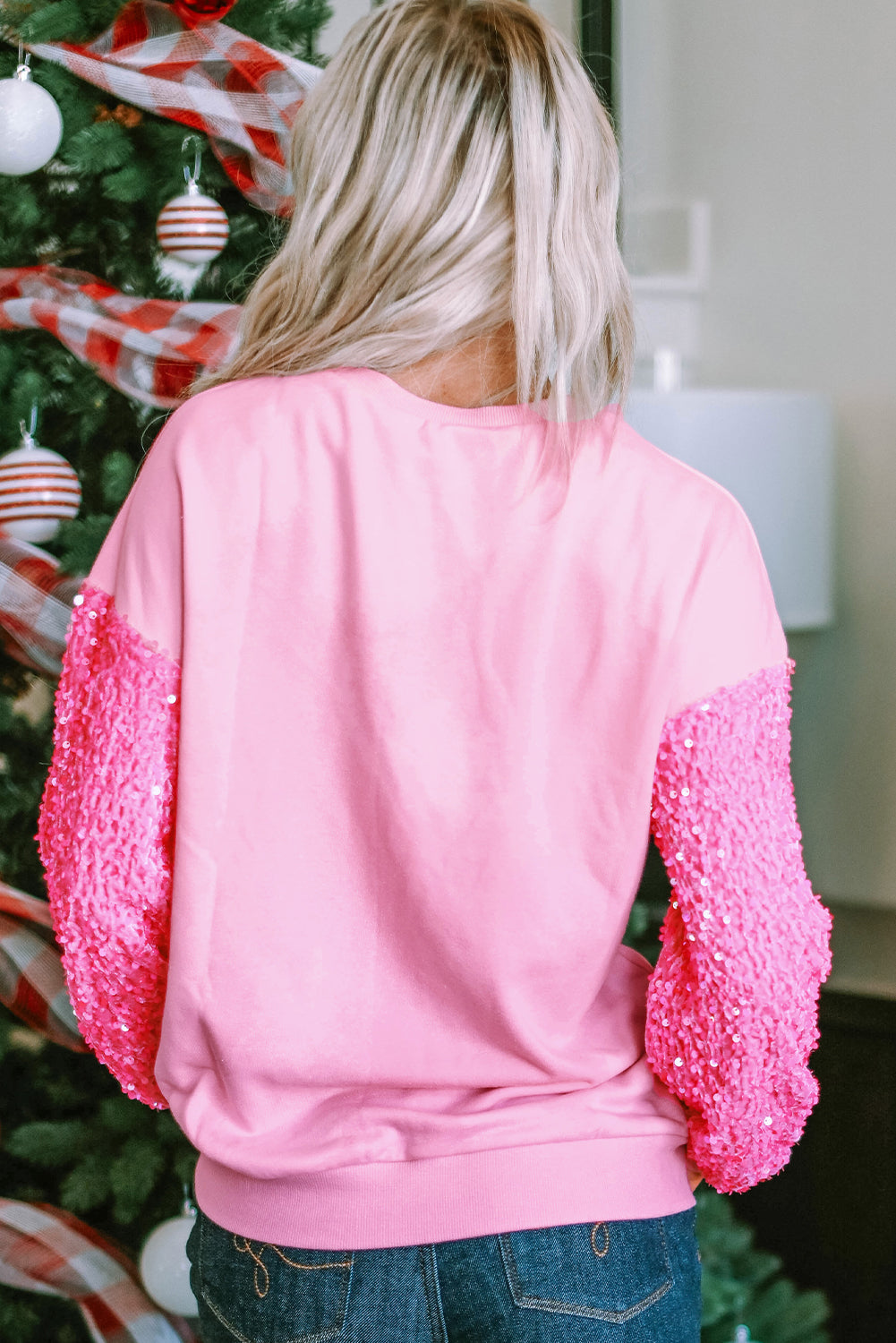 Pink Nutcracker Graphic Christmas Sweatshirt