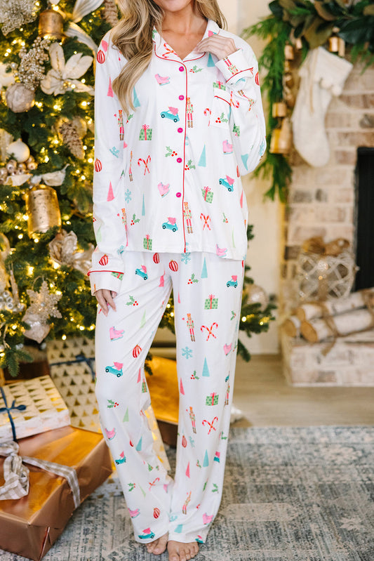 White Christmas Pajama Set