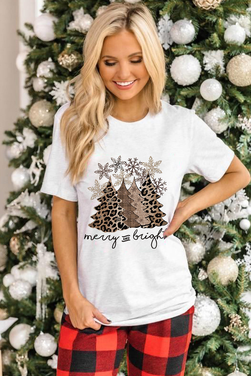 Leopard Christmas Tree Tee