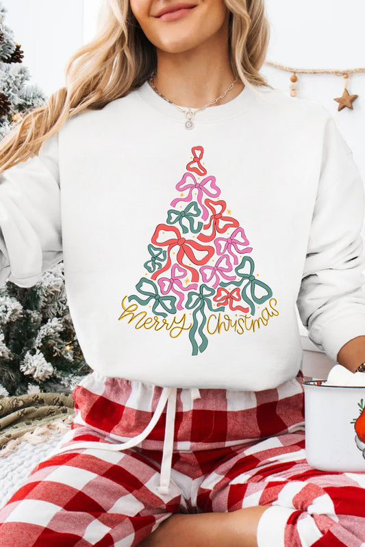 Christmas Tree Bow Sweatshirt