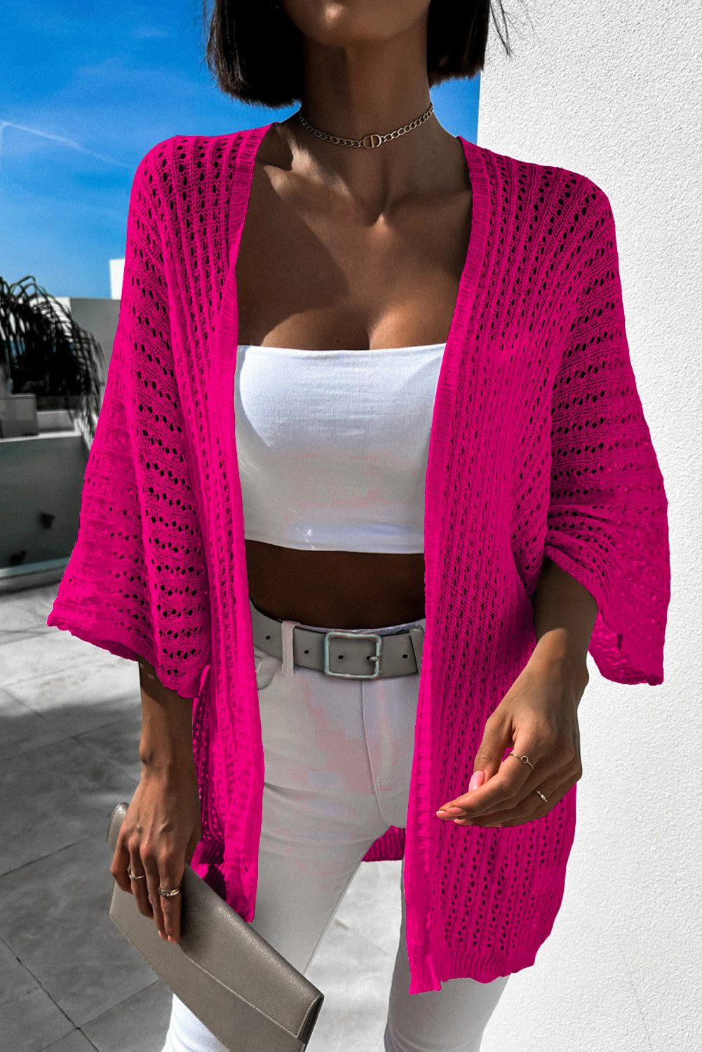 Bracelet Sleeve Kimono Cardigan