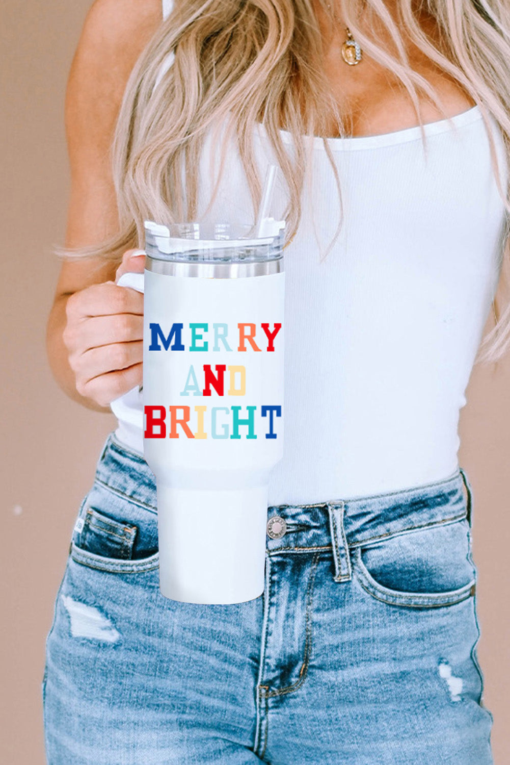 MERRY AND BRIGHT  Stainless Steel Cup 40oz