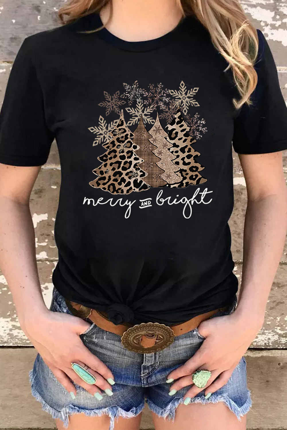 Leopard Christmas Tree Tee