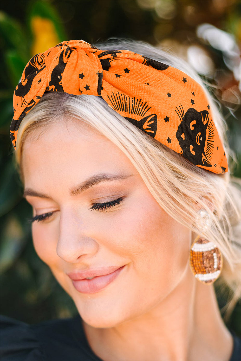 Halloween Plaid Print Knotted Headband