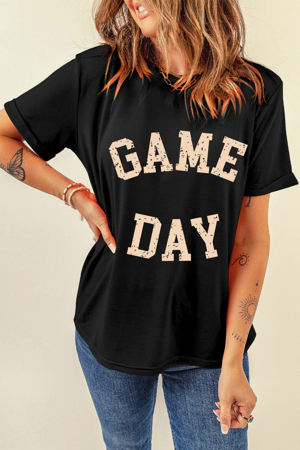 Gameday Crewneck Graphic T Shirt