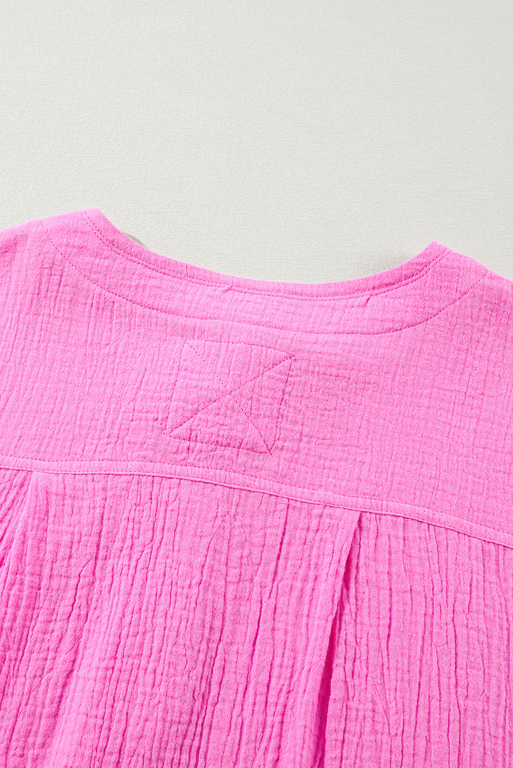 Pink Henley Top - Plus