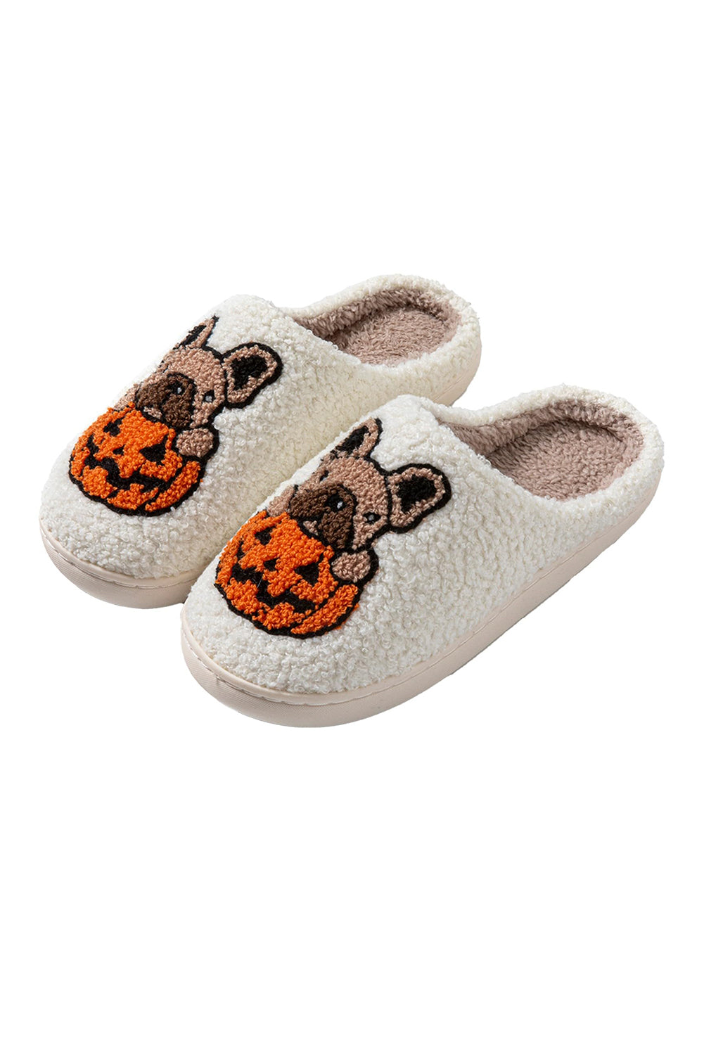 French Bulldog Halloween Fuzzy Slippers