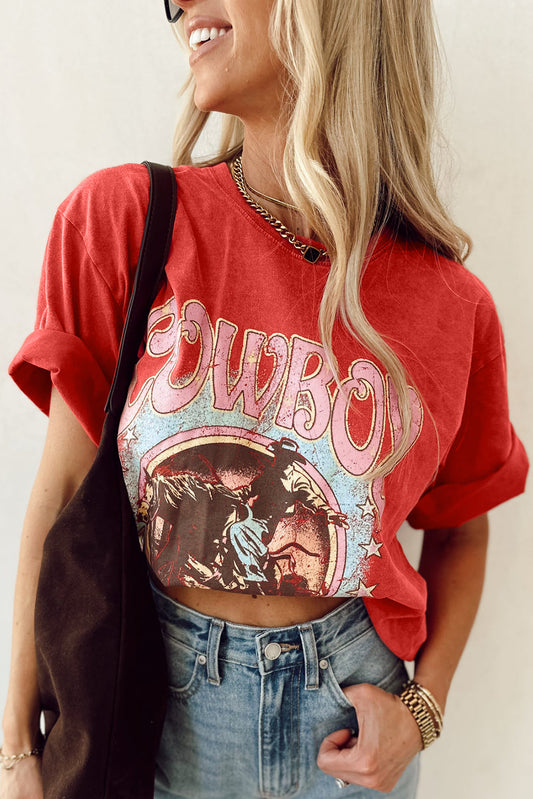 Vintage Red Cowboy Tee