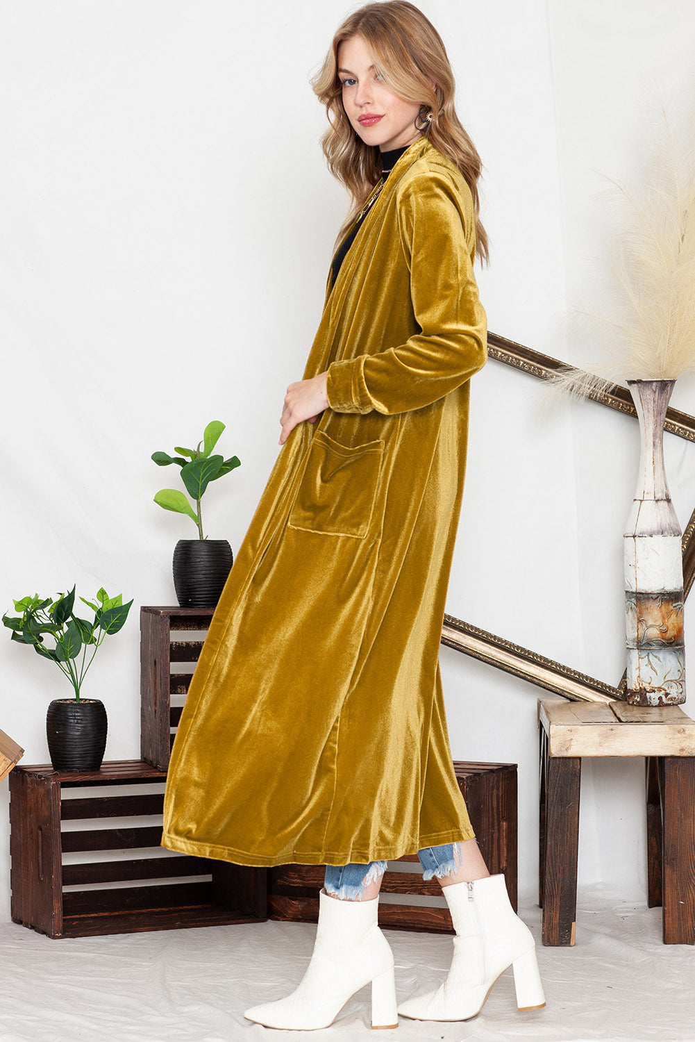 Velvet Long Cardigan