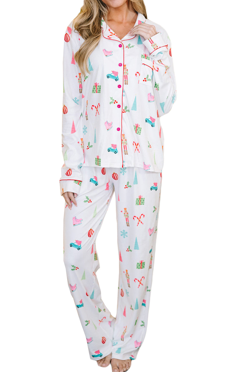 White Christmas Pajama Set