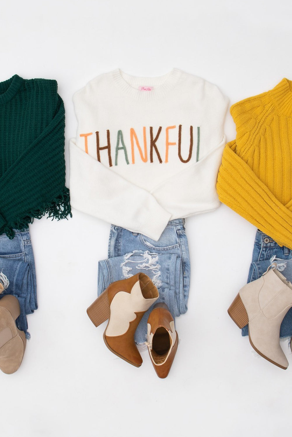 Thankful Embroidered Sweater