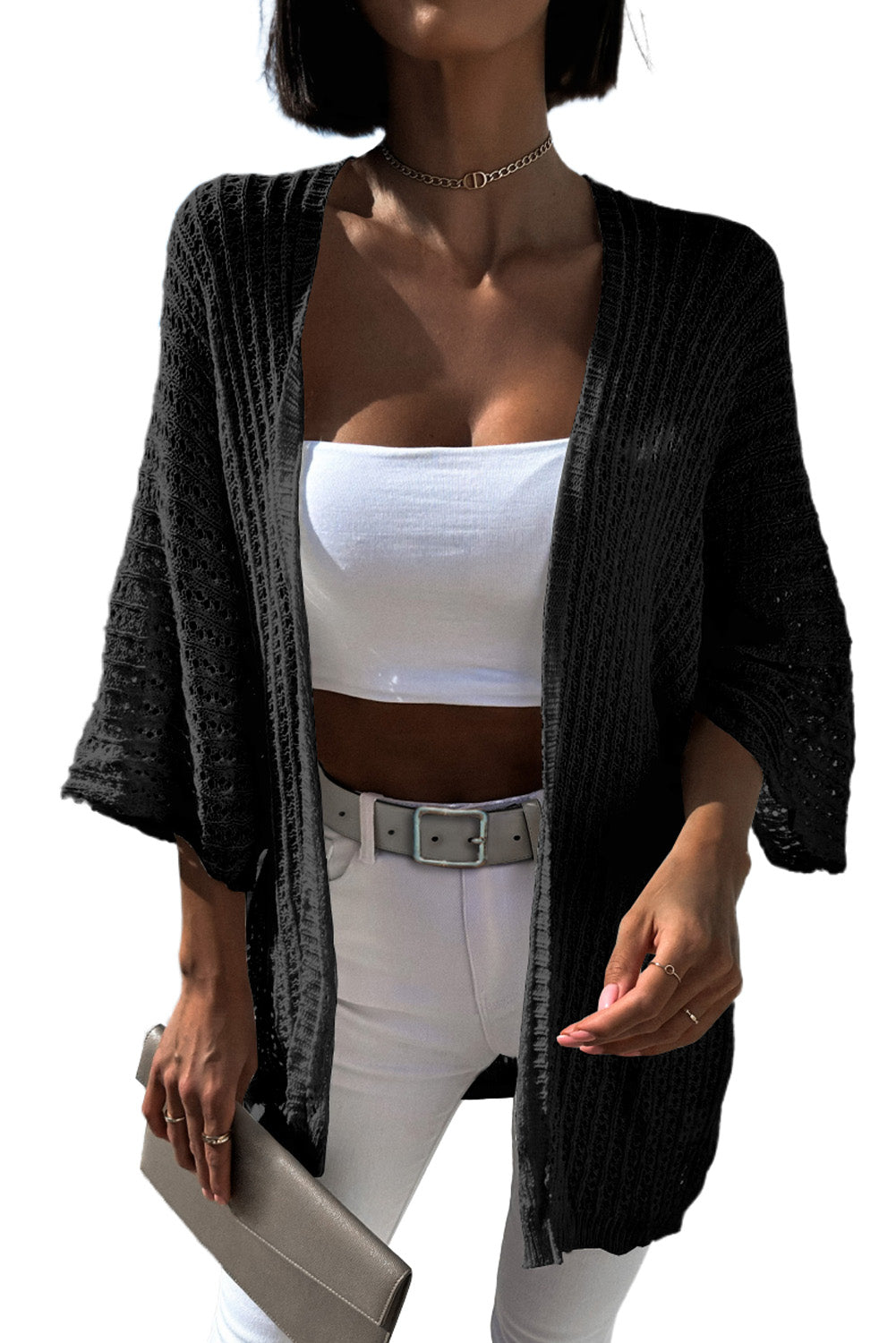 Bracelet Sleeve Kimono Cardigan