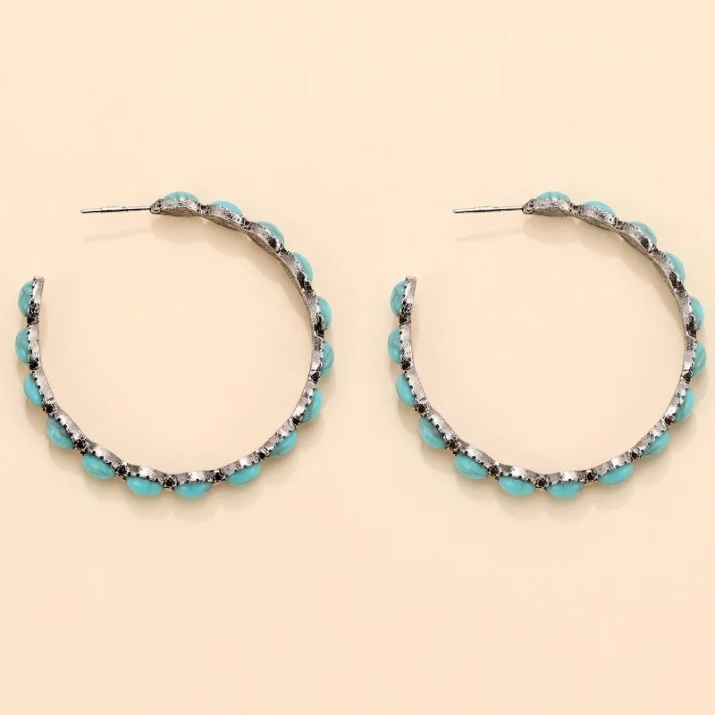 Turquoise Hoop Earrings