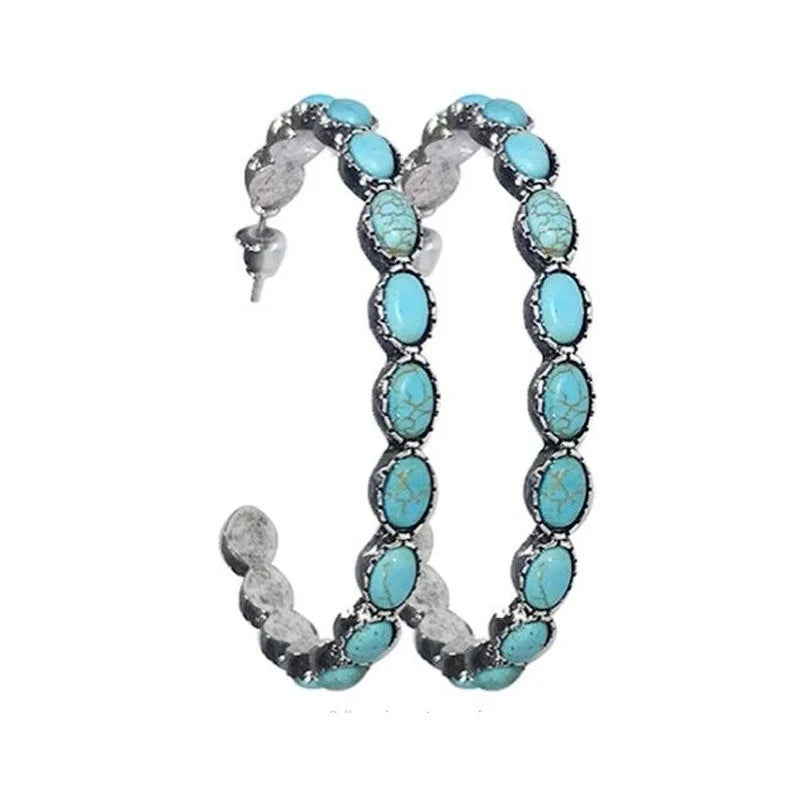 Turquoise Hoop Earrings