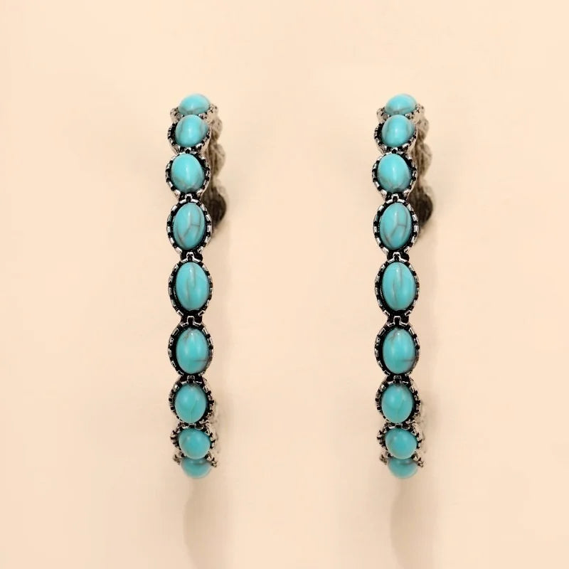 Turquoise Hoop Earrings