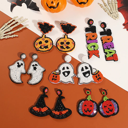 Beaded Halloween Earrings