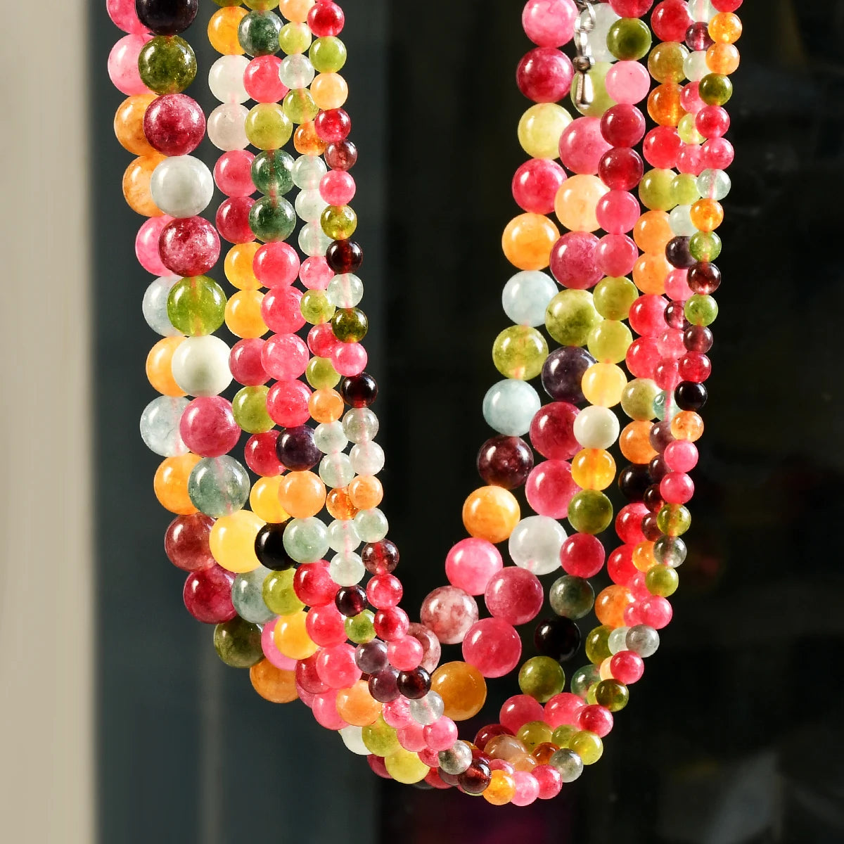 Colorful Tourmaline Beaded Necklaces