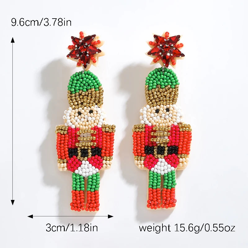 Nutcracker Beaded Earrings