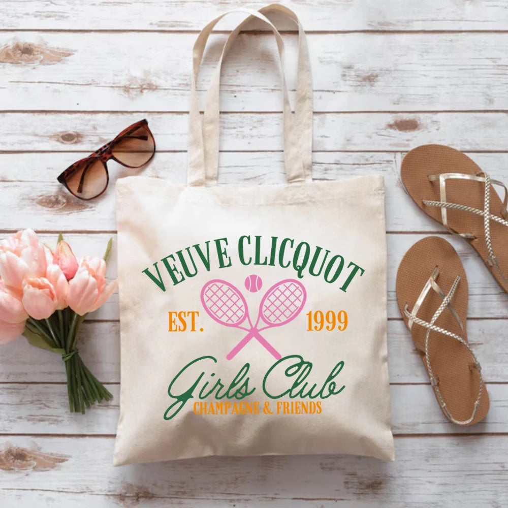 Champagne Tennis Club Tote Bag