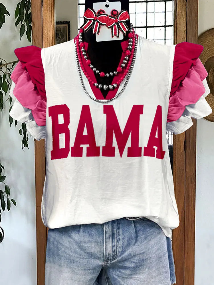 Alabama Ruffle Sleeve Top