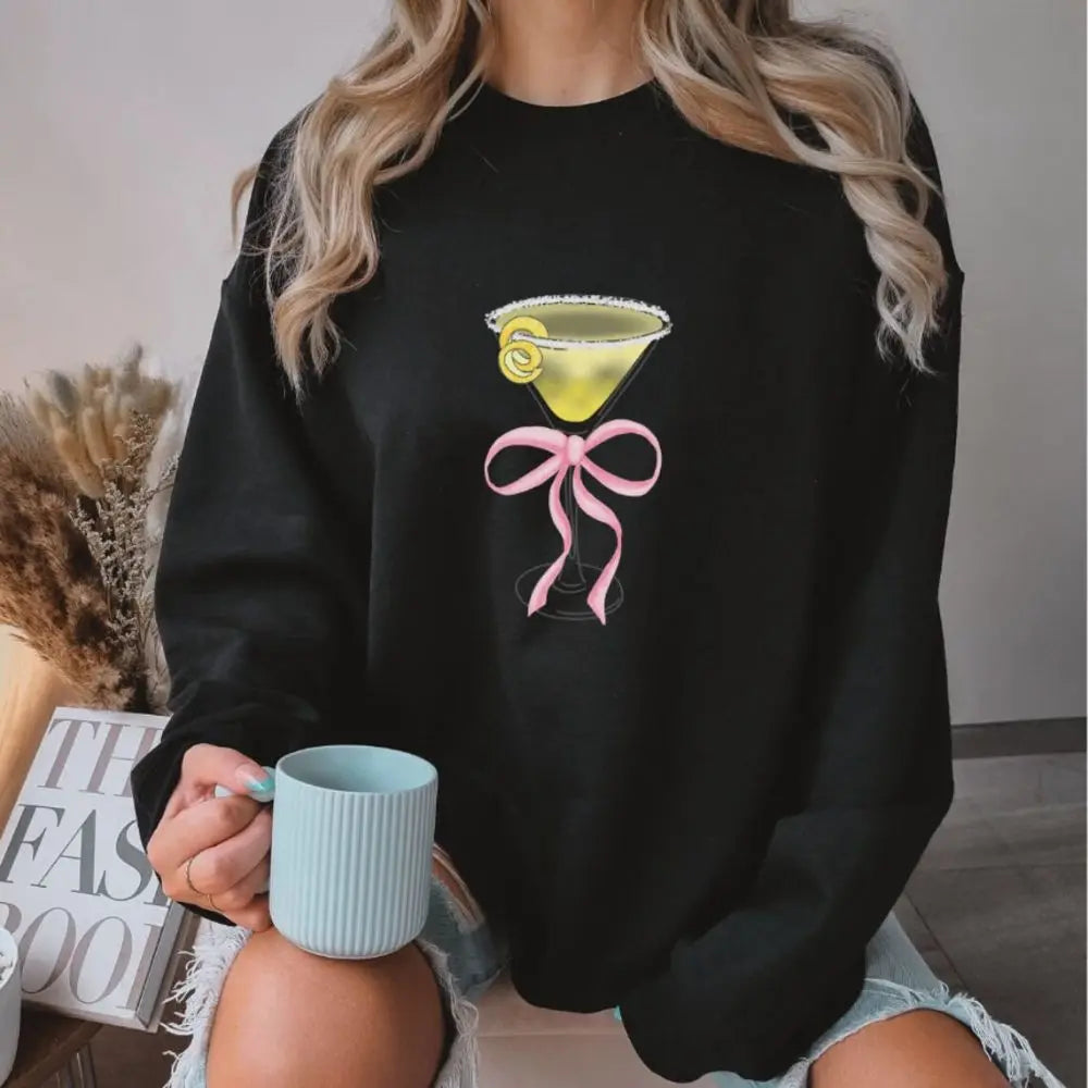 Coquette Lemon Drop Cocktail Sweatshirt