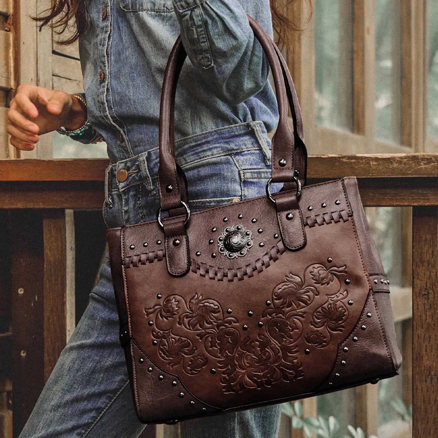 Leather Tote - Concealed Carry