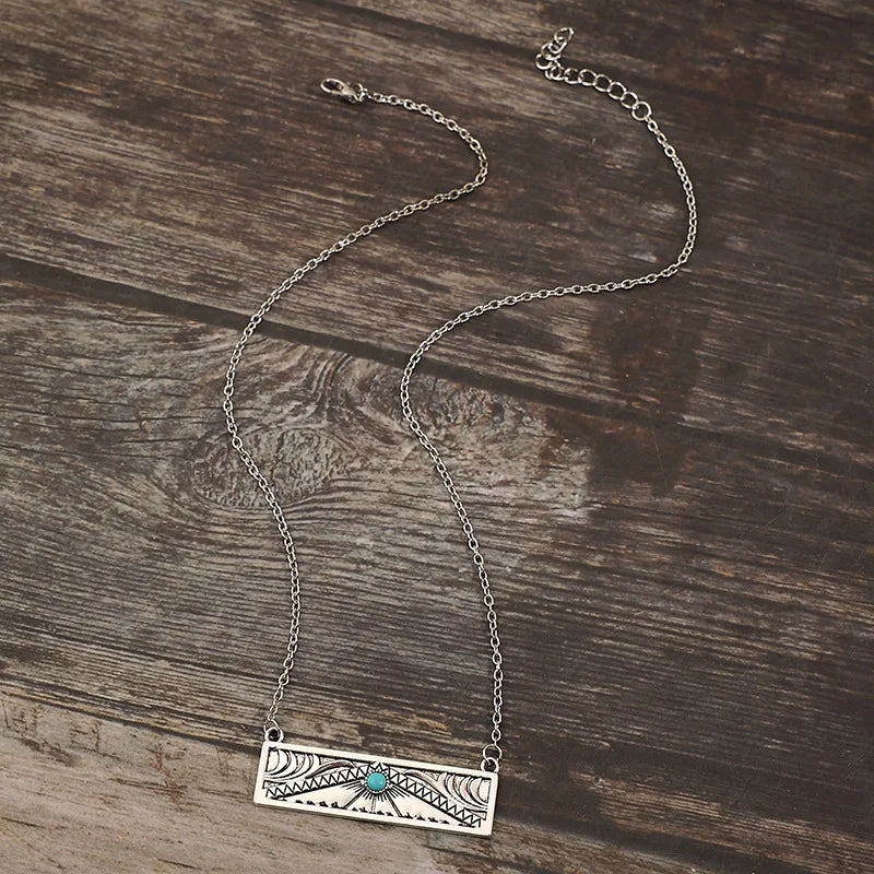 Engraved Bar Necklace