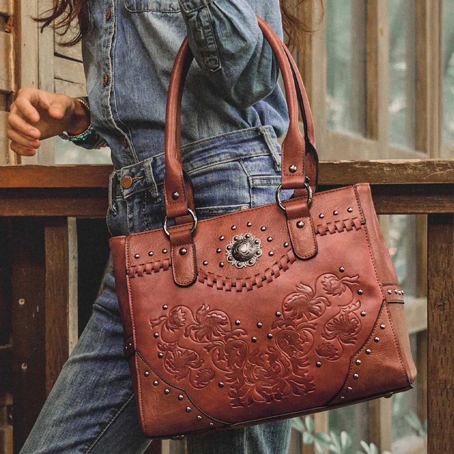 Leather Tote - Concealed Carry