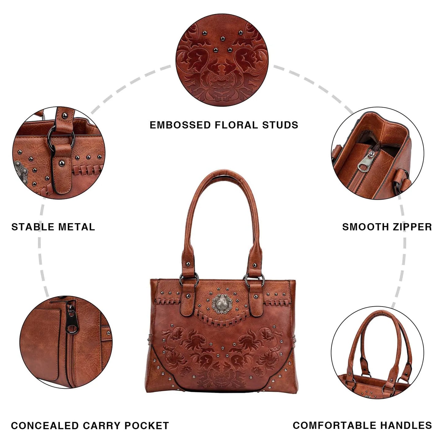 Leather Tote - Concealed Carry