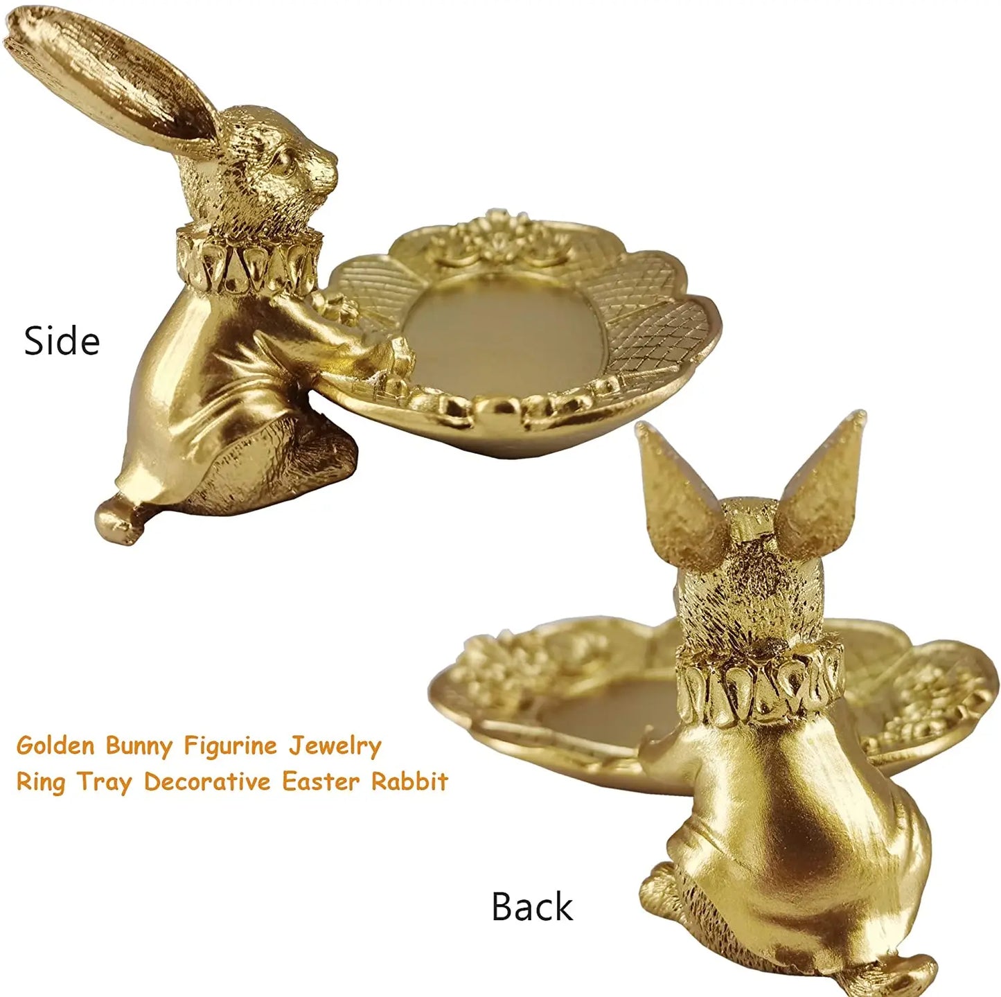 Golden Bunny Jewelry Tray