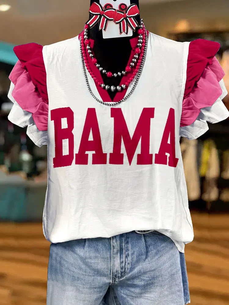 Alabama Ruffle Sleeve Top