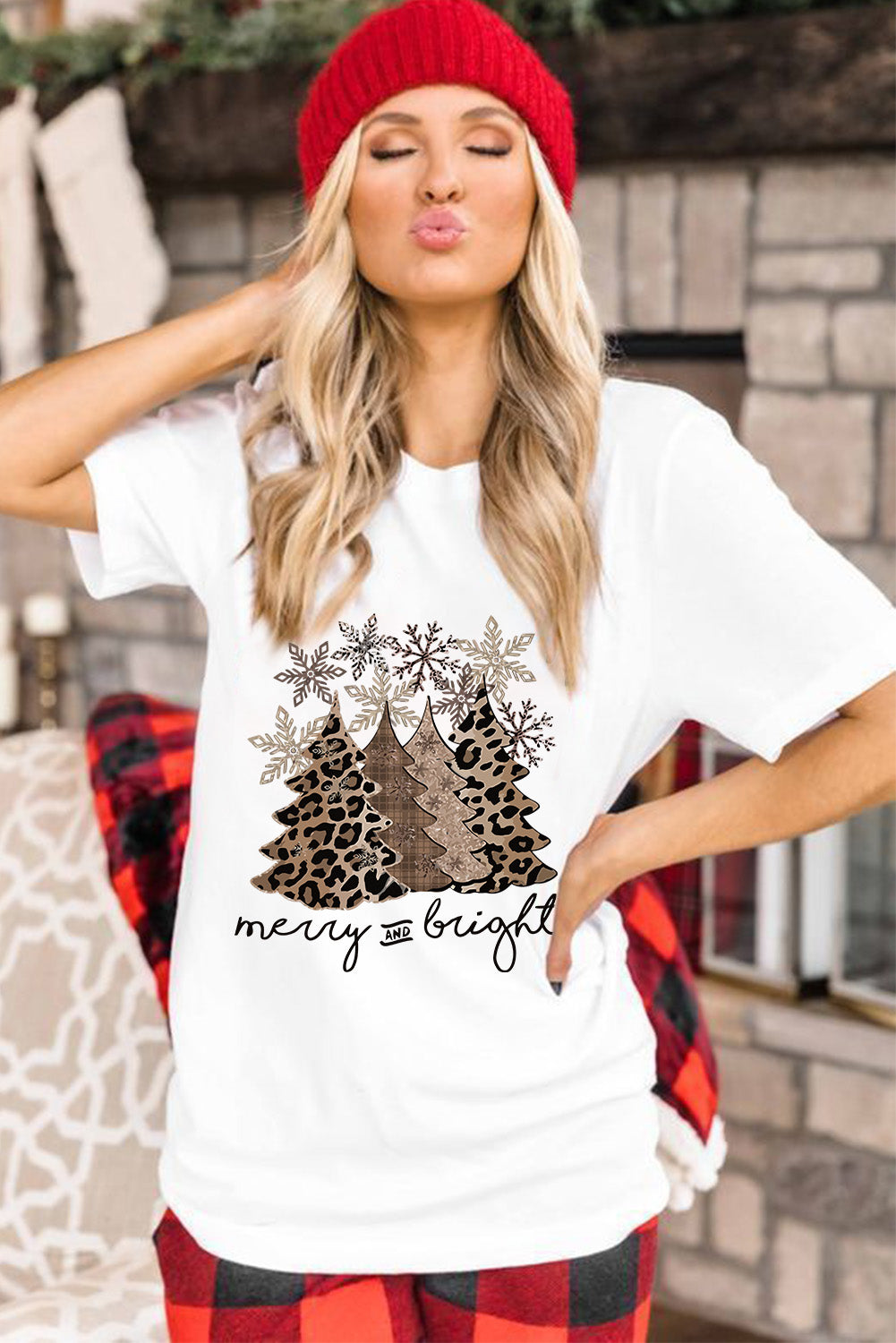 Leopard Christmas Tree Tee