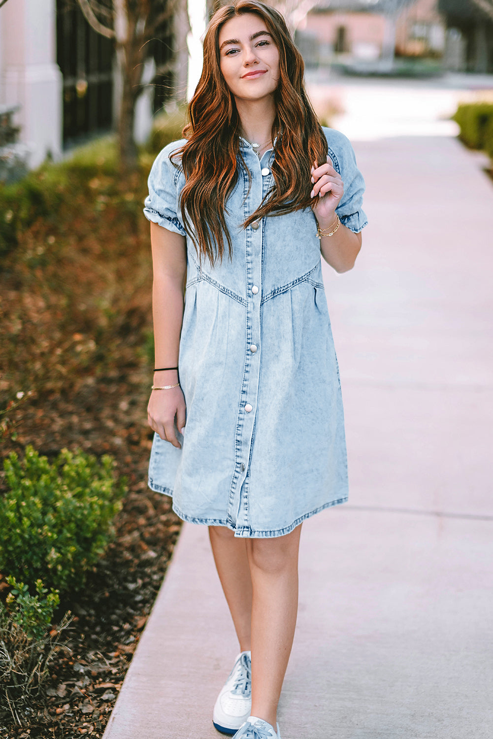 Mineral Washed Denim Dress