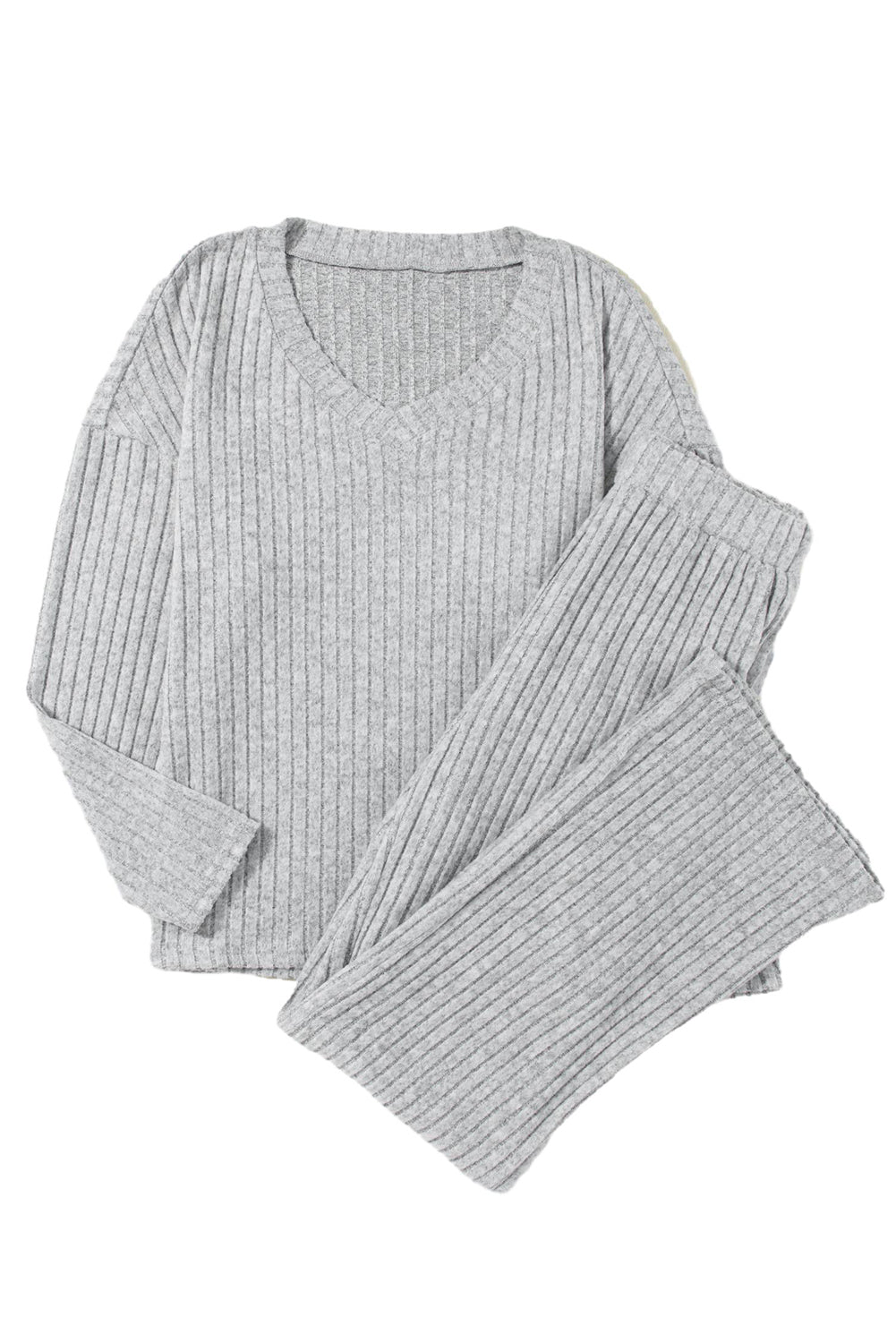 Slouchy Ribbed Knit Loungewear Set