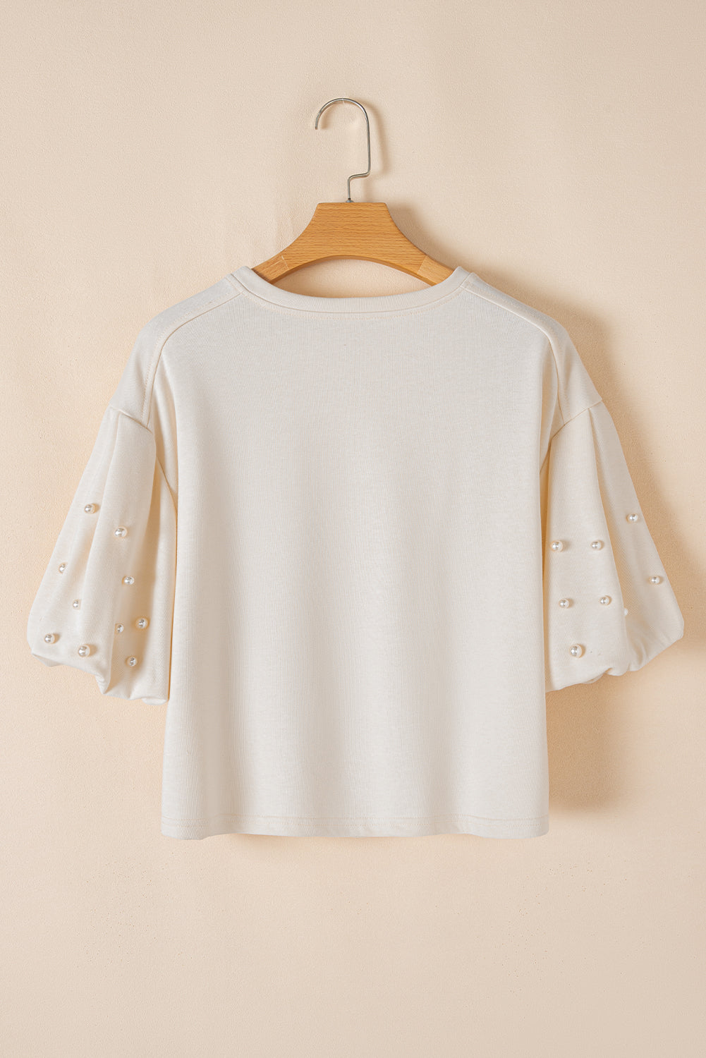 Pearled Puff Sleeve Top