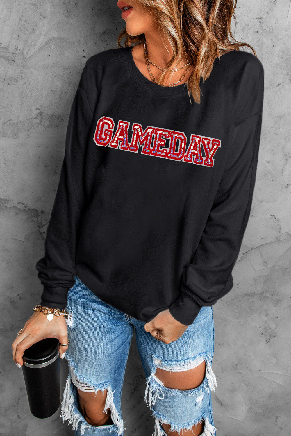 Gameday Sequined Pullover Sweatshirt