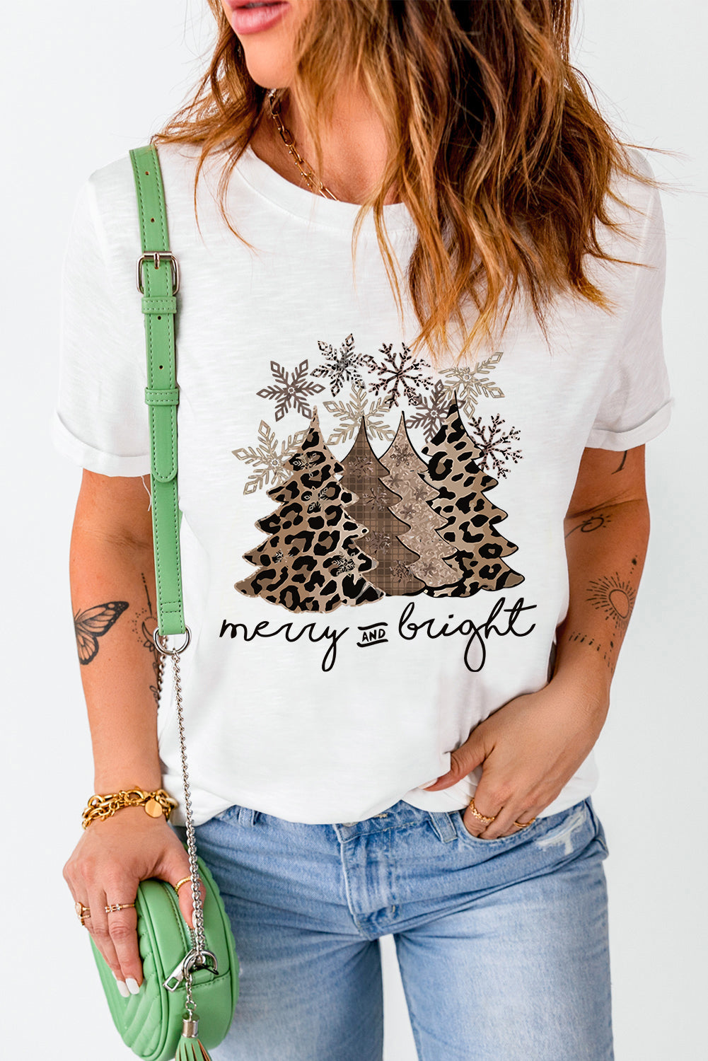 Leopard Christmas Tree Tee