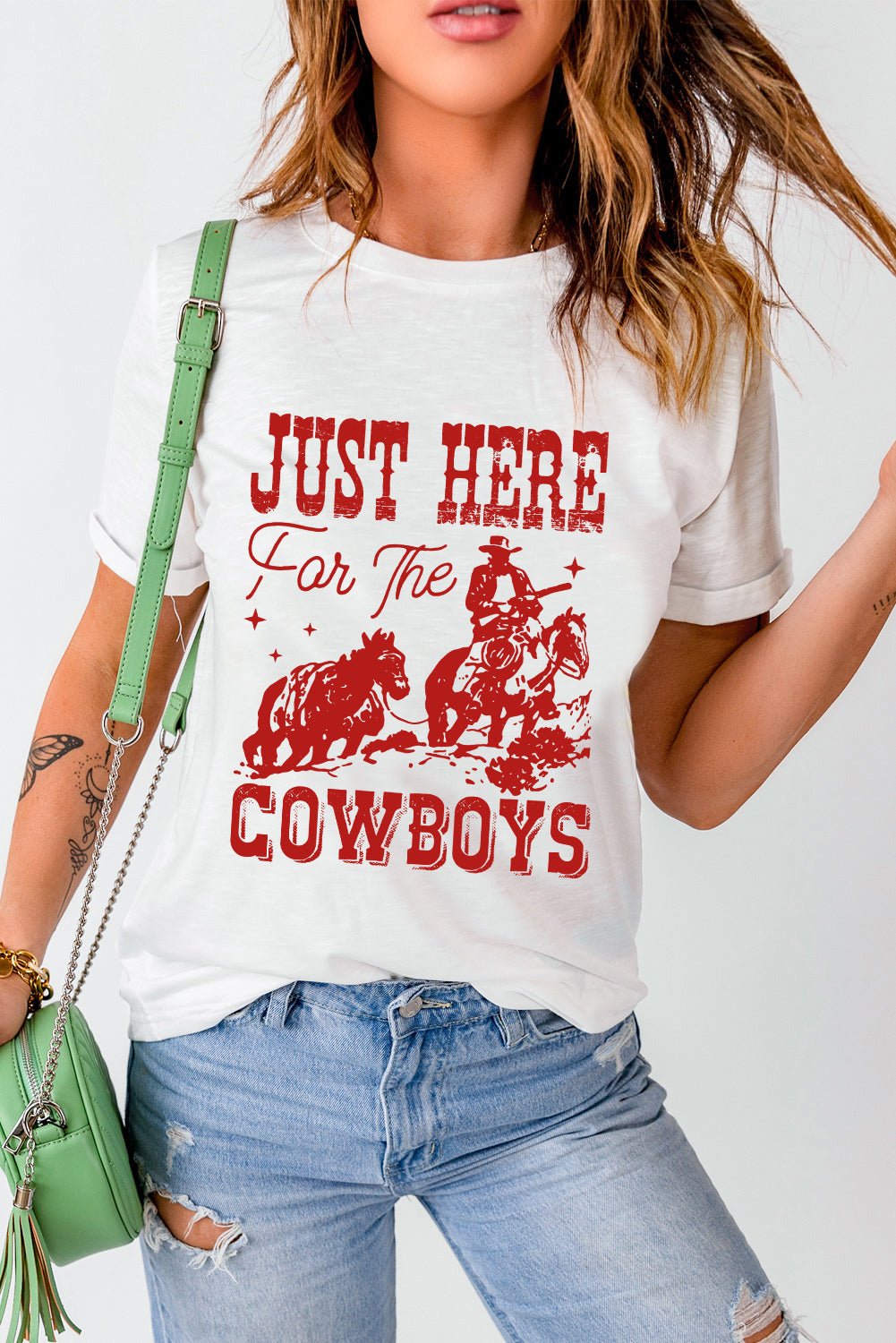 Just Here for the Cowboys T Shirt