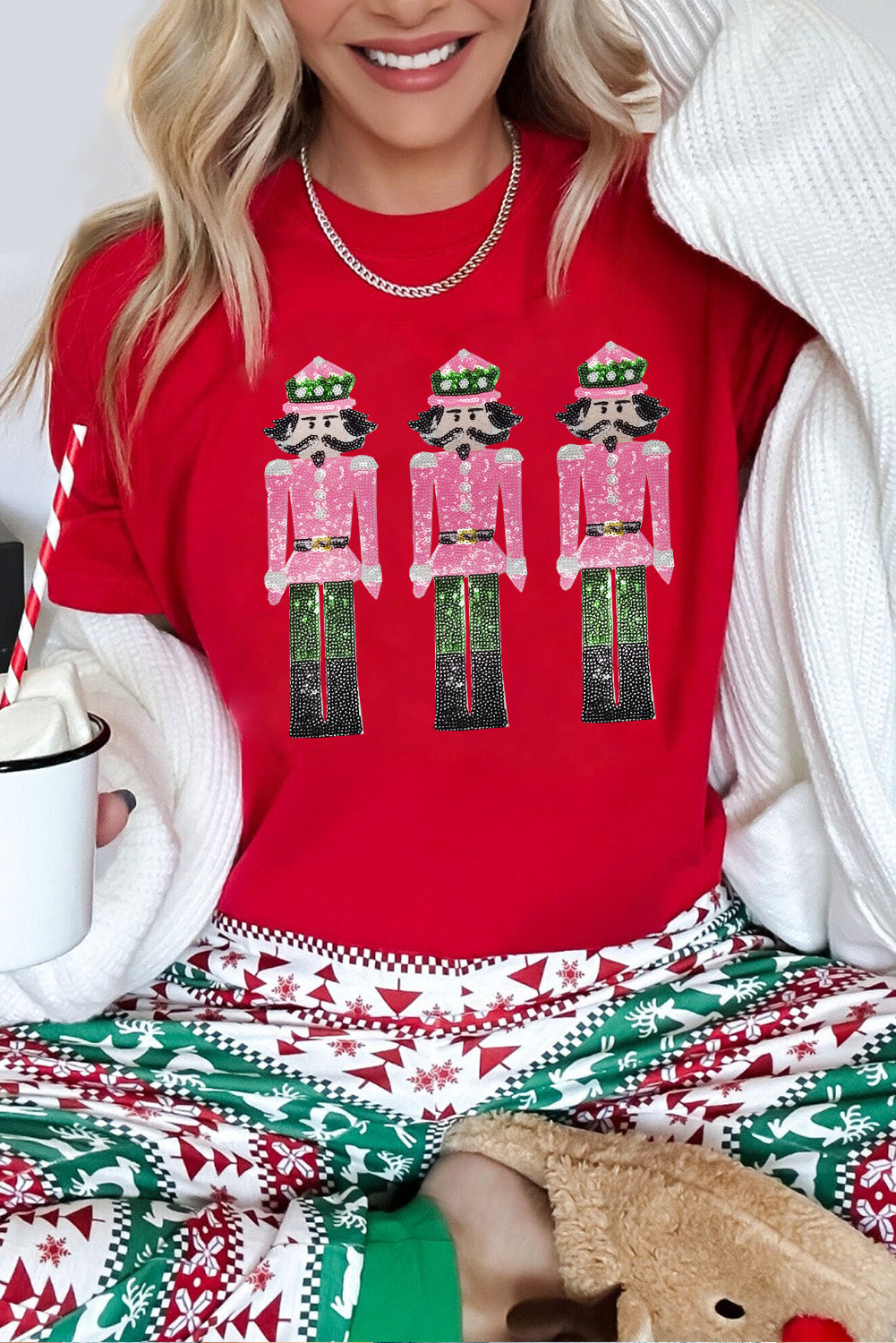 Red Sequin Nutcracker Tee