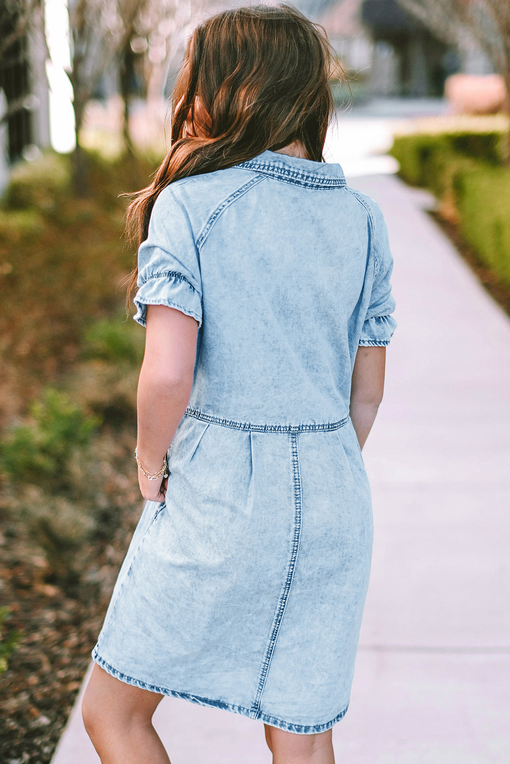 Mineral Washed Denim Dress