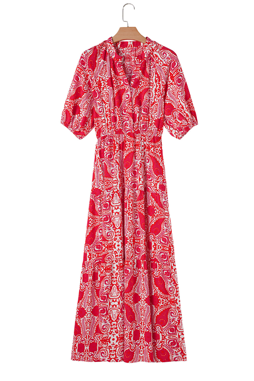 Red Paisley Maxi Dress