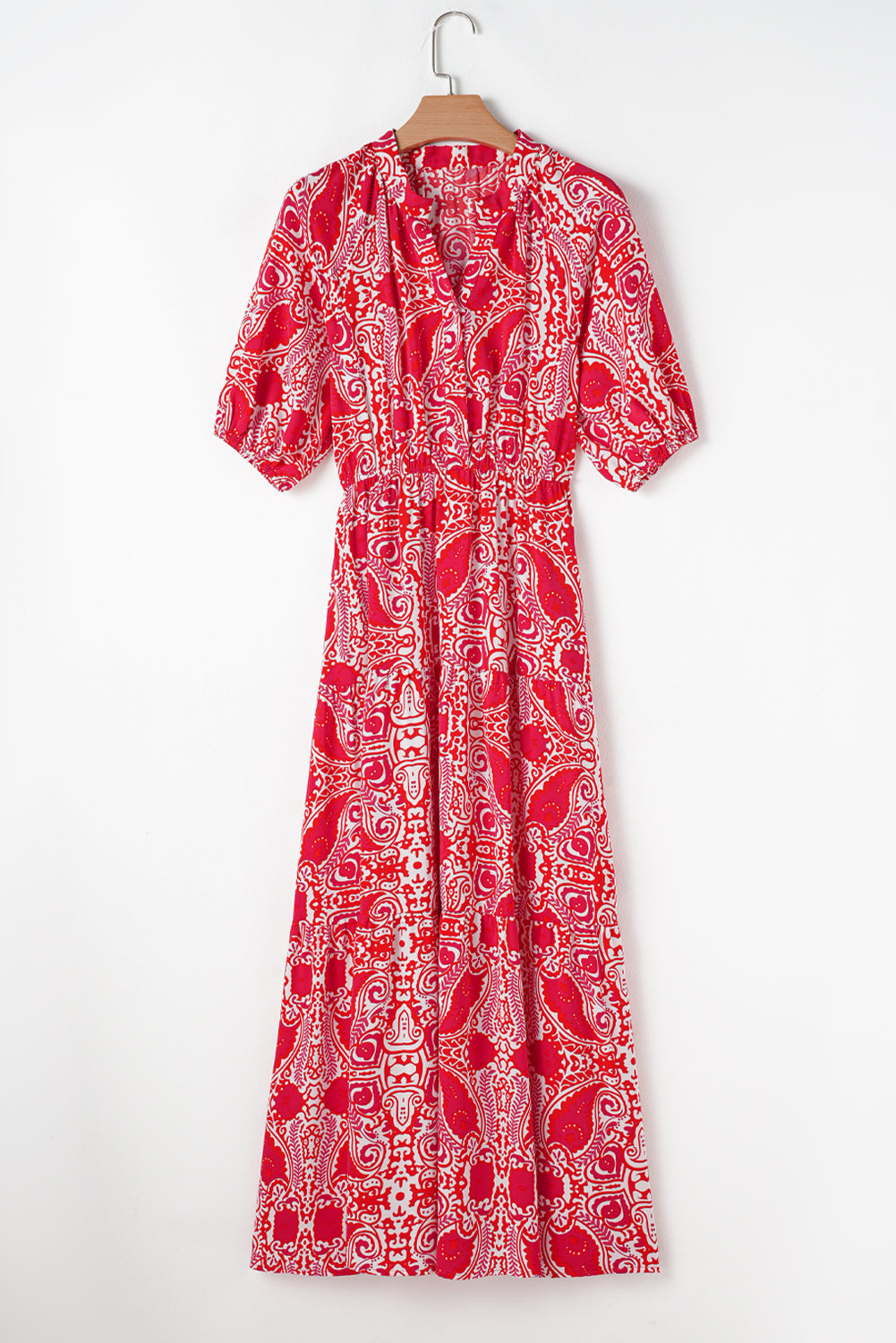 Red Paisley Maxi Dress