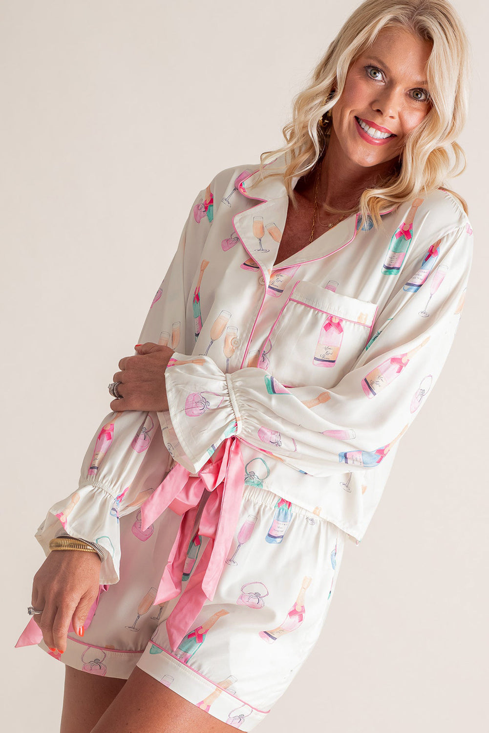 Champagne Pajama Set - Plus