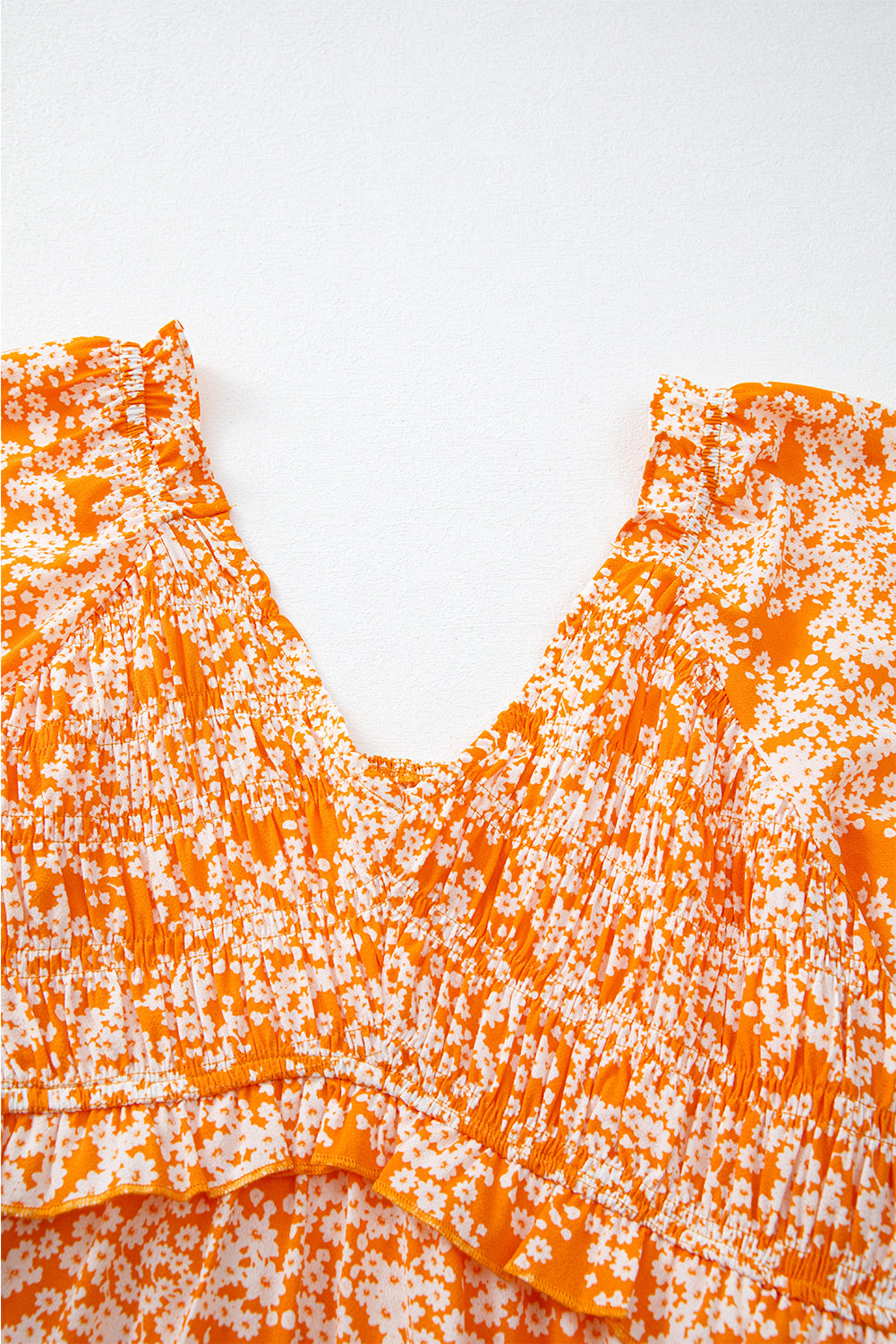 Orange Floral  Maxi Dress