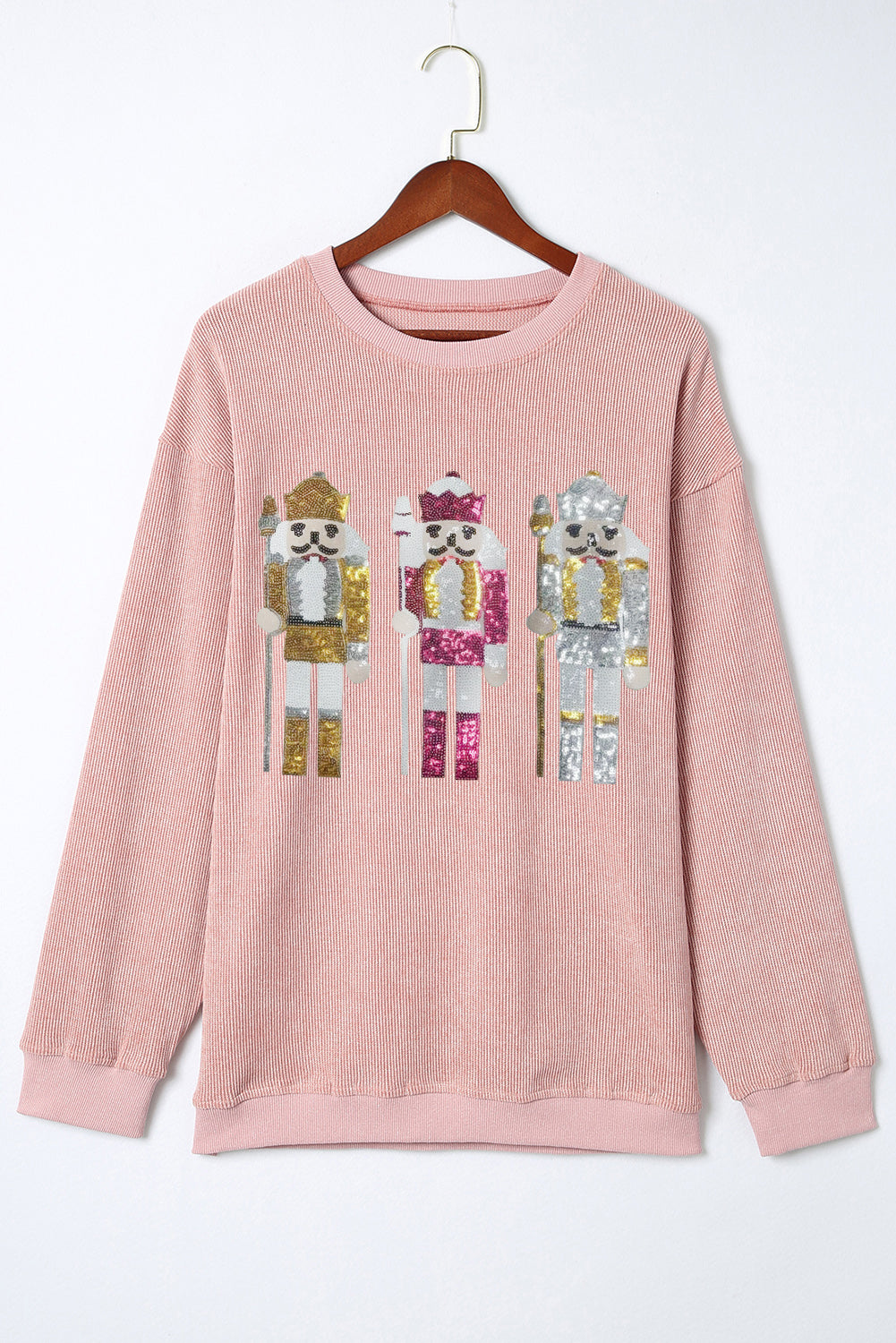 Pink Christmas Nutcracker Oversized Sweatshirt