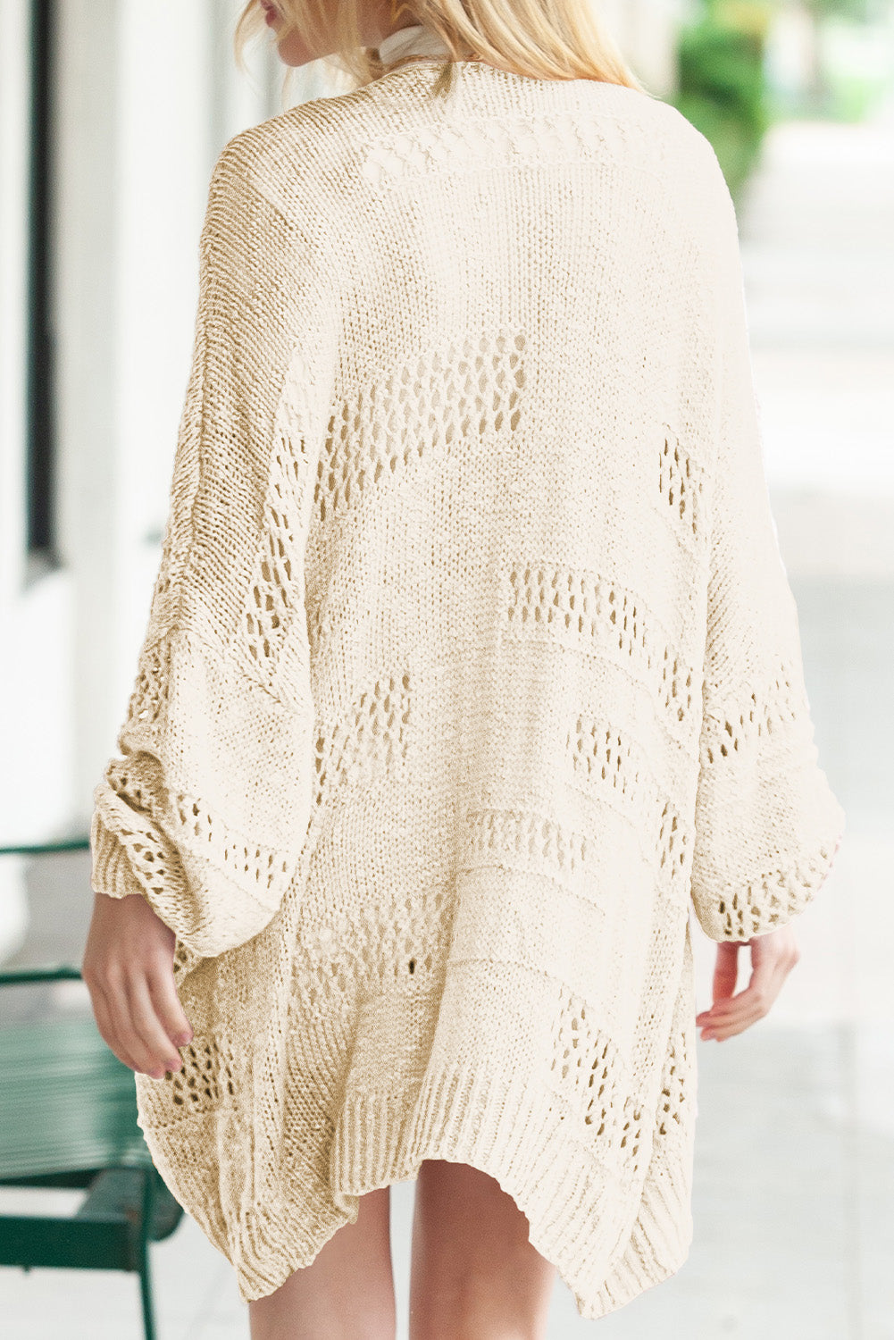 Loose Knit Dolman Sleeve Cardigan