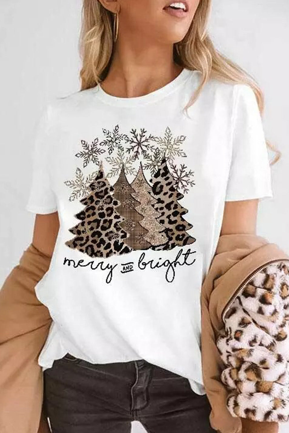 Leopard Christmas Tree Tee