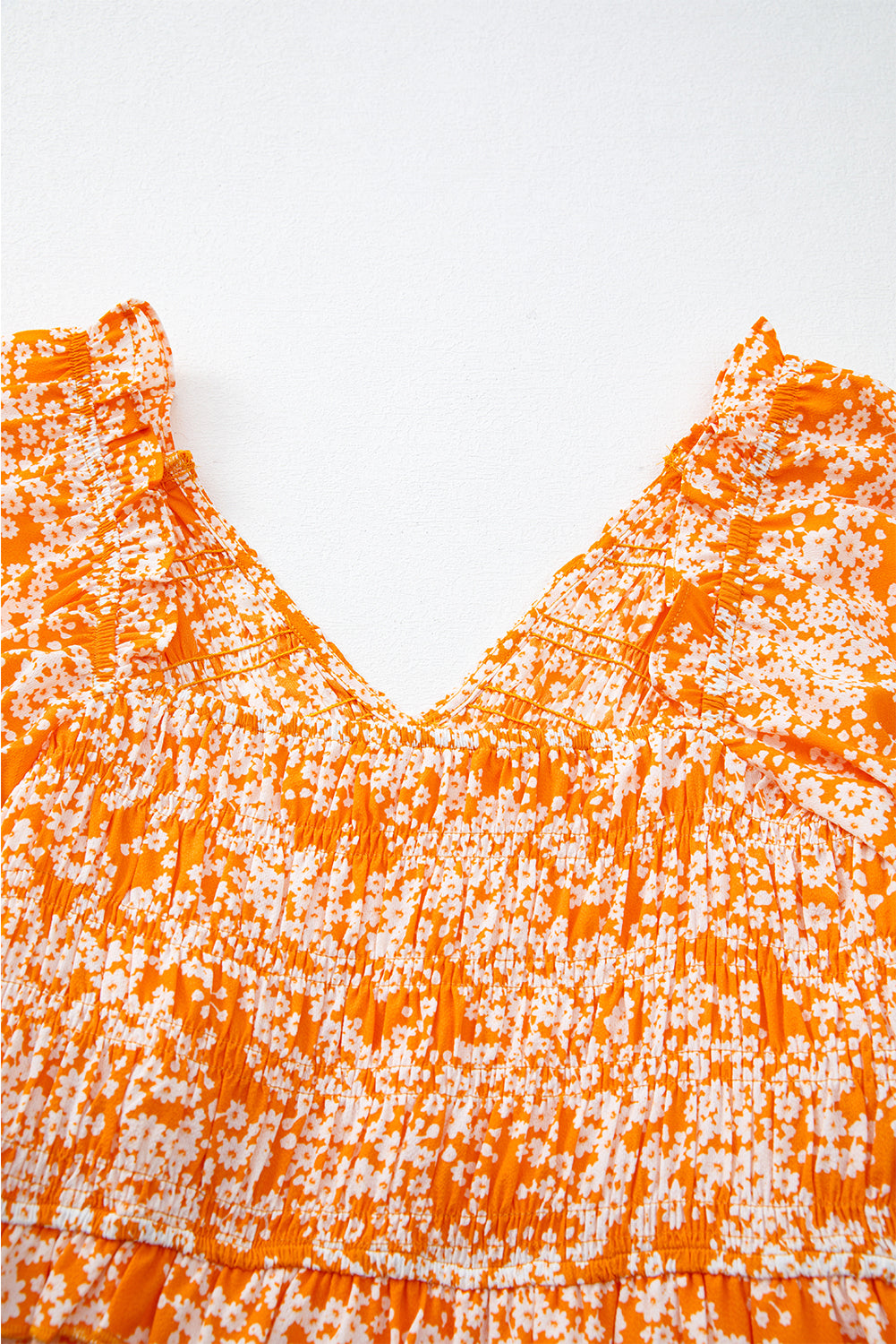 Orange Floral  Maxi Dress