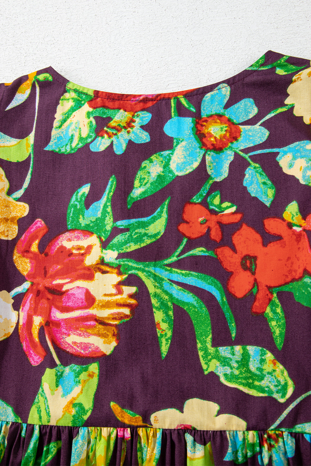 Flower Embroidered Trim Blouse